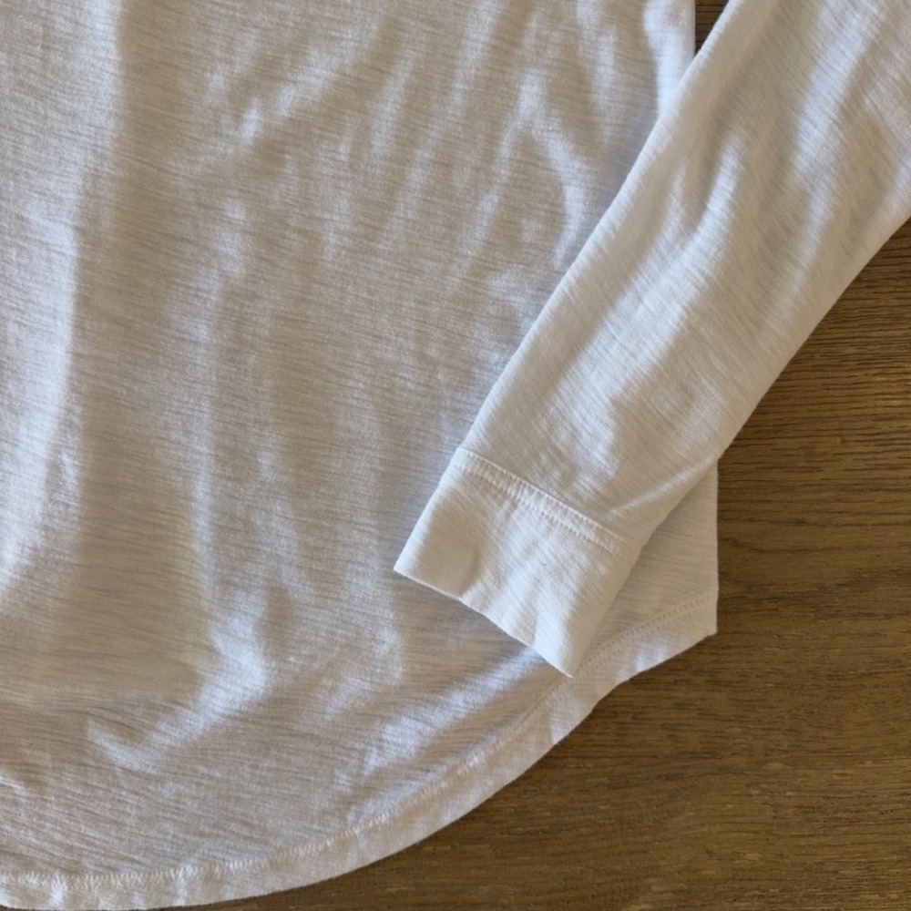 Standard JAMES PERSE White V-Neck Slub Button Down Henley Shirt-Women's Sze 1 - Picture 15 of 15